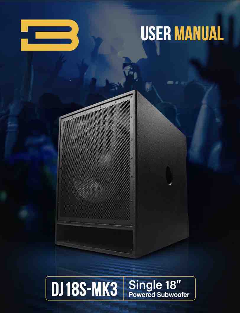 BASSBOSS DJ18s MK3 Manual PDF
