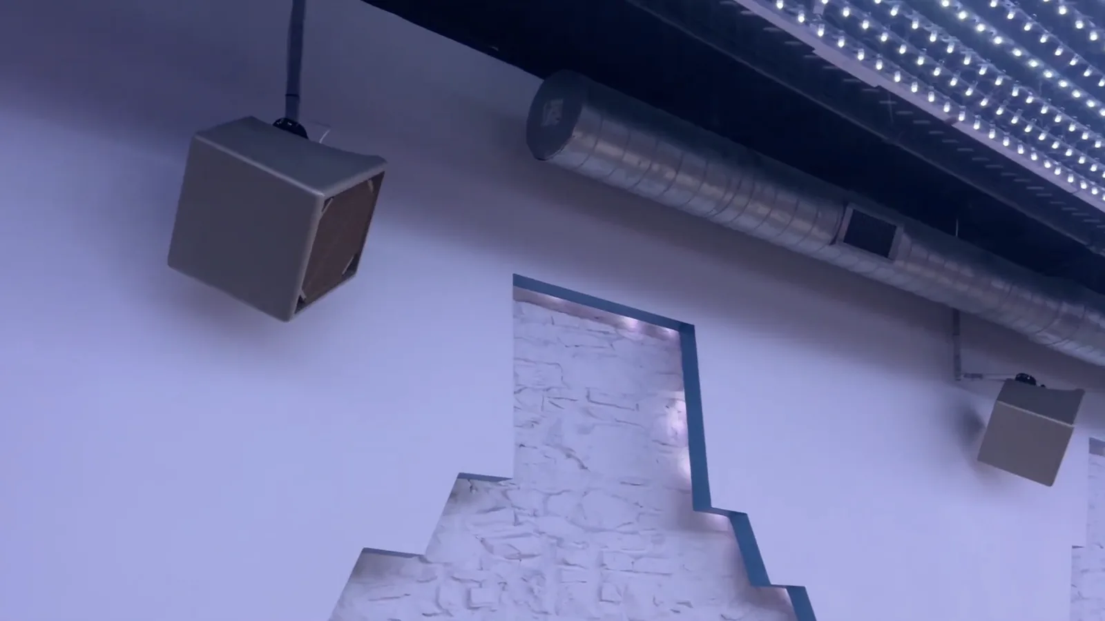 Custom LED pixel ceiling bar install 1