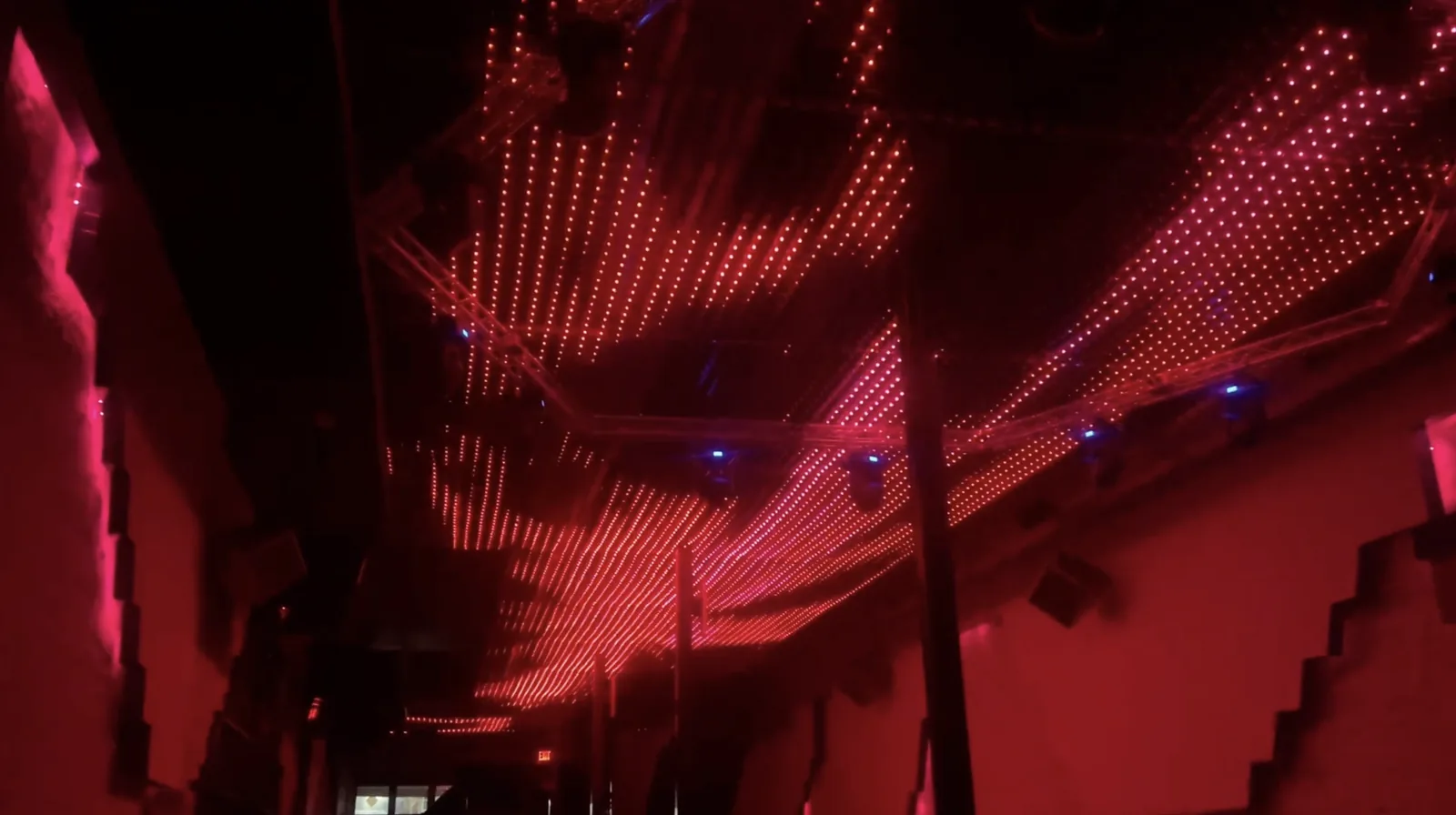 Custom LED pixel ceiling bar install 2