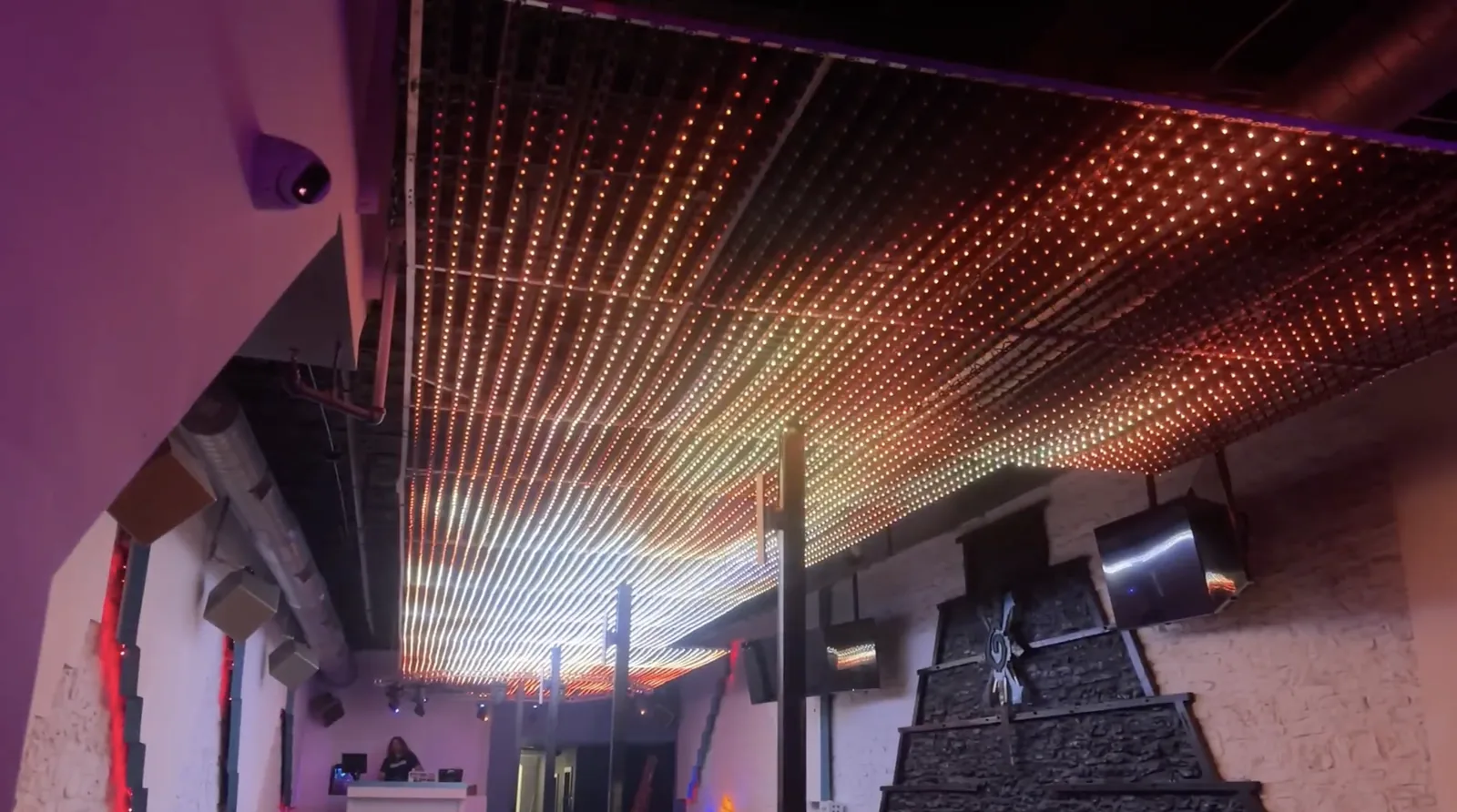 Custom LED pixel ceiling bar install 3