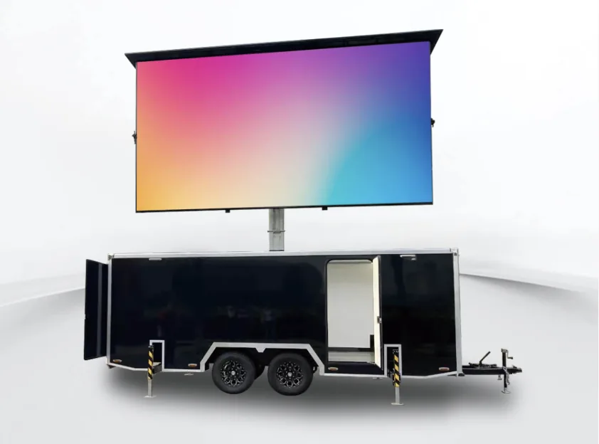 MOBO MB-15E LED screen trailer, 17' x 10' enclosed
