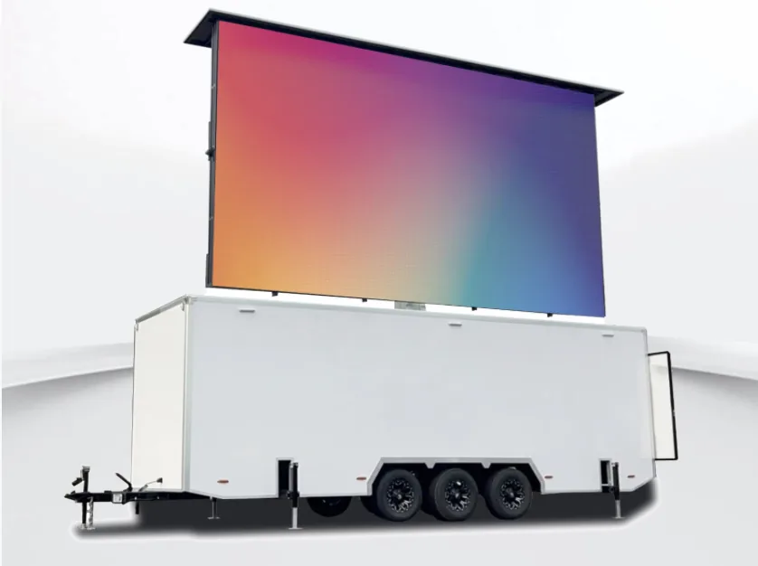 MOBO MB-28E LED screen trailer, 23' x 13' enclosed